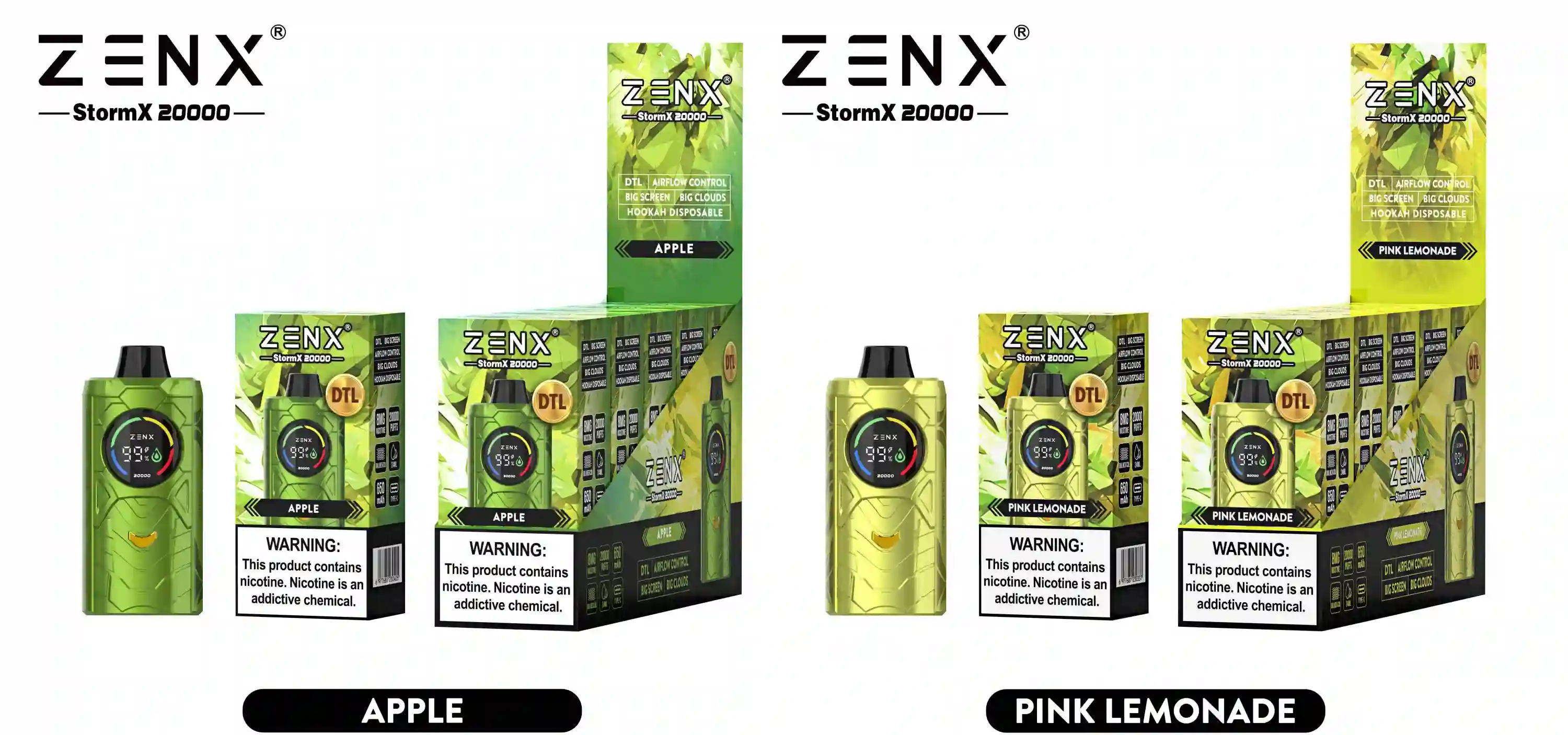ZENX DTL StormX 20000 Puffs Wegwerp Vape - zenxvape.nl