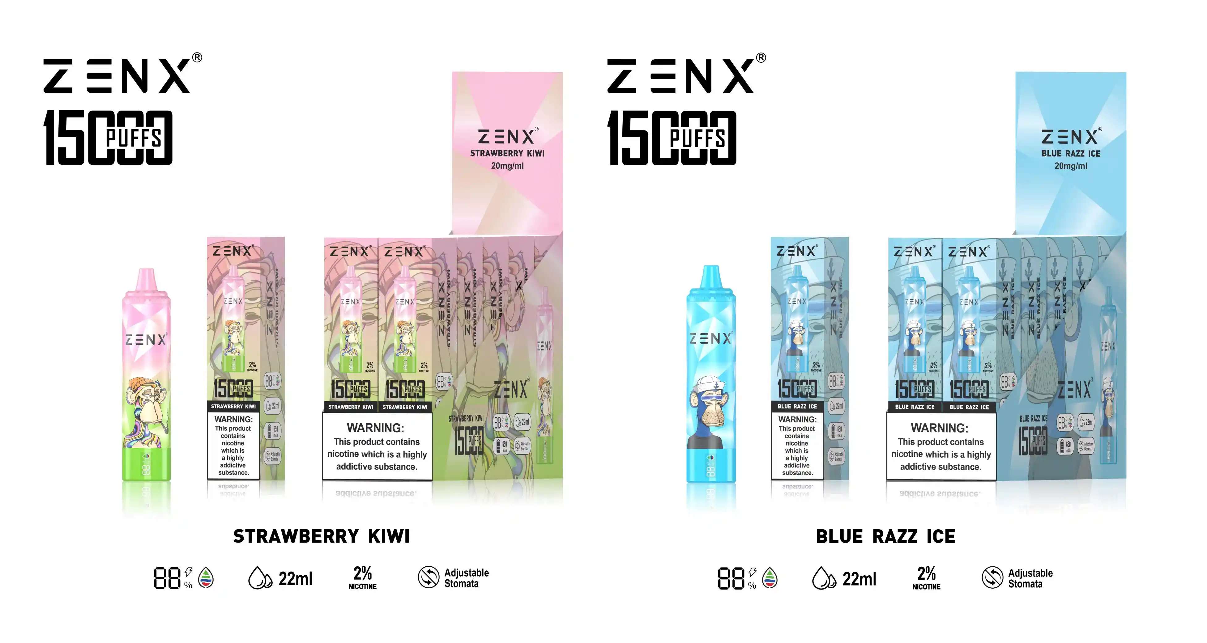 ZENX NFT Randm Tornado 15000 Puffs 15K Wegwerp Vape - zenxvape.nl