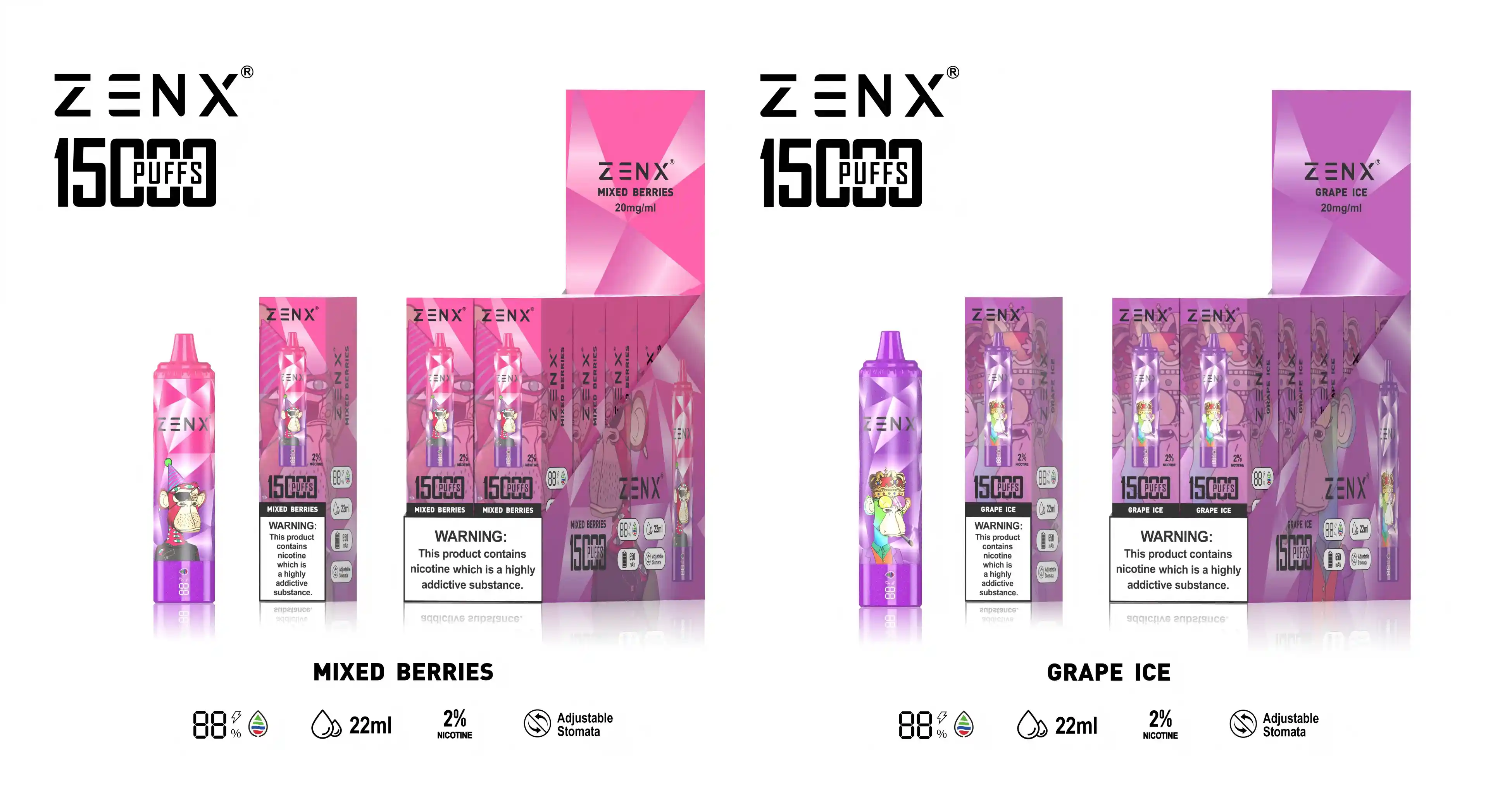 ZENX NFT Randm Tornado 15000 Puffs 15K Wegwerp Vape - zenxvape.nl